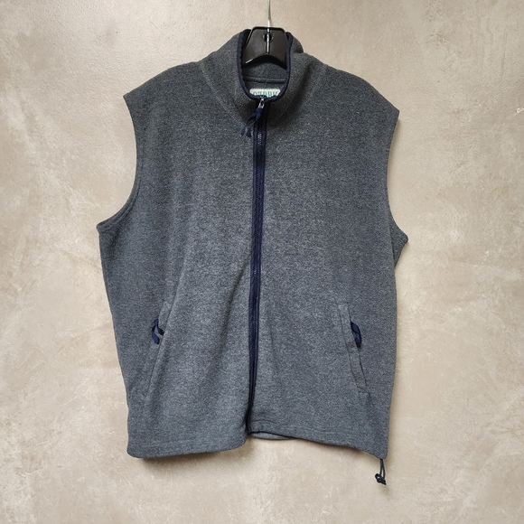 Ozark Trail Men's Front Zip Gray Vest with Black Trim Size Medium - Picture 3 of 10